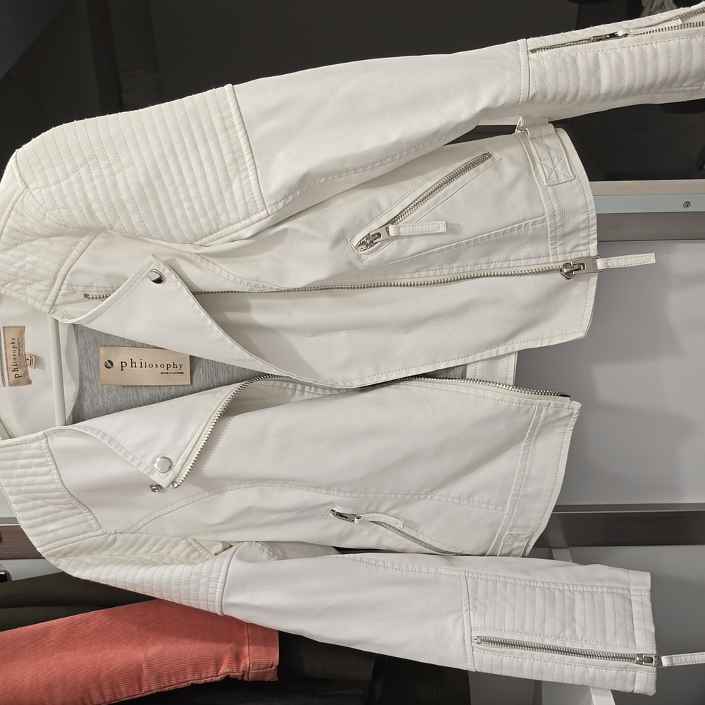 White leather style Jacket